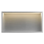 Süllyesztett Fürdőszobai Polc LED 30x60 Steel Brush 3