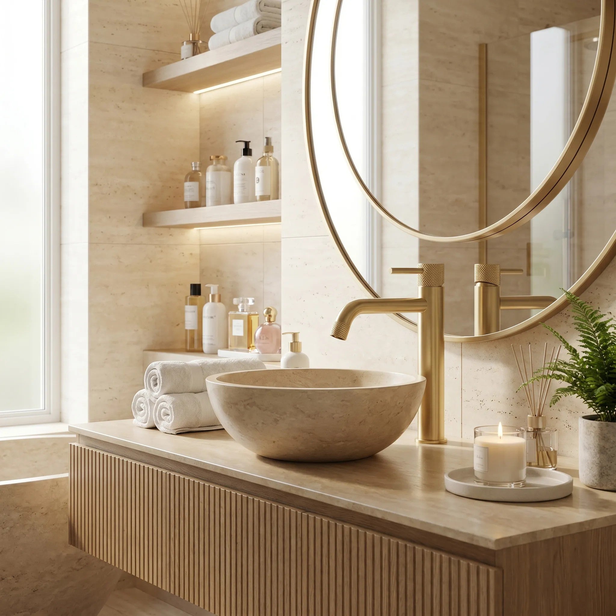 Fürdőszobai Csaptelep Rea Venti Brush Gold High 3