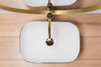Pultos Mosdókagyló Rea Belinda White GOLD BRUSH 3