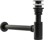 Rea Black Matt Univerzális Mosdószifon Click-clack Leeresztő Szeleppel 3