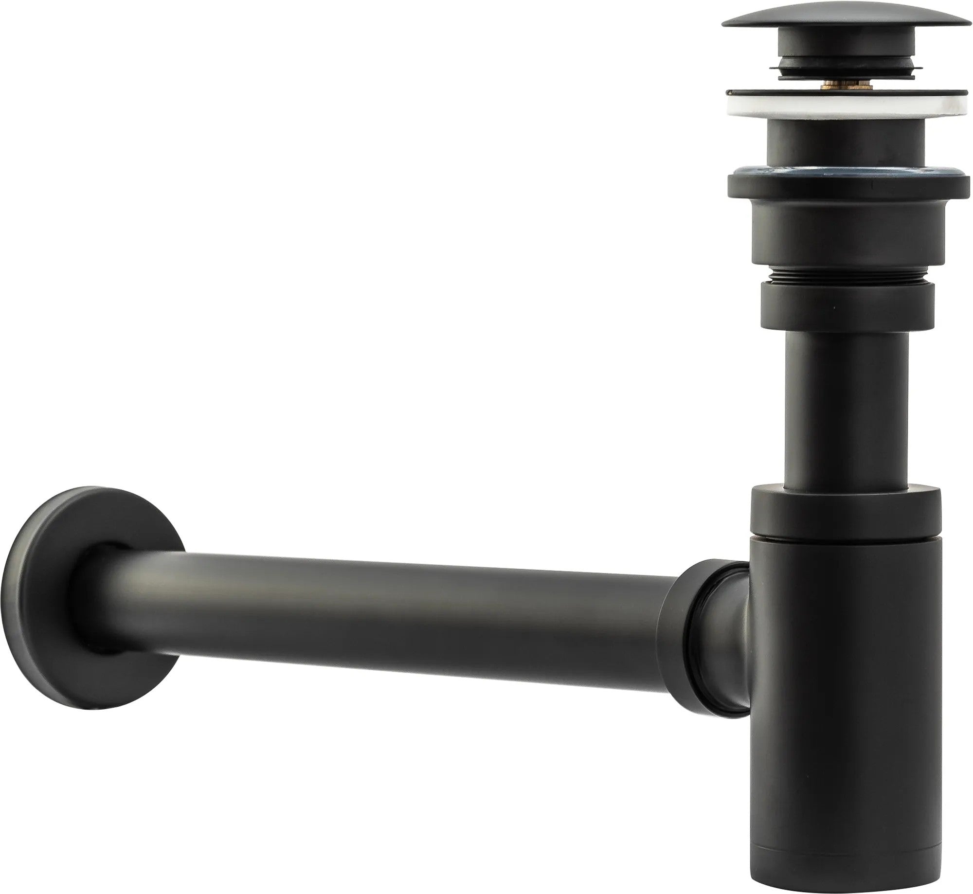 Rea Black Matt Univerzális Mosdószifon Click-clack Leeresztő Szeleppel 3
