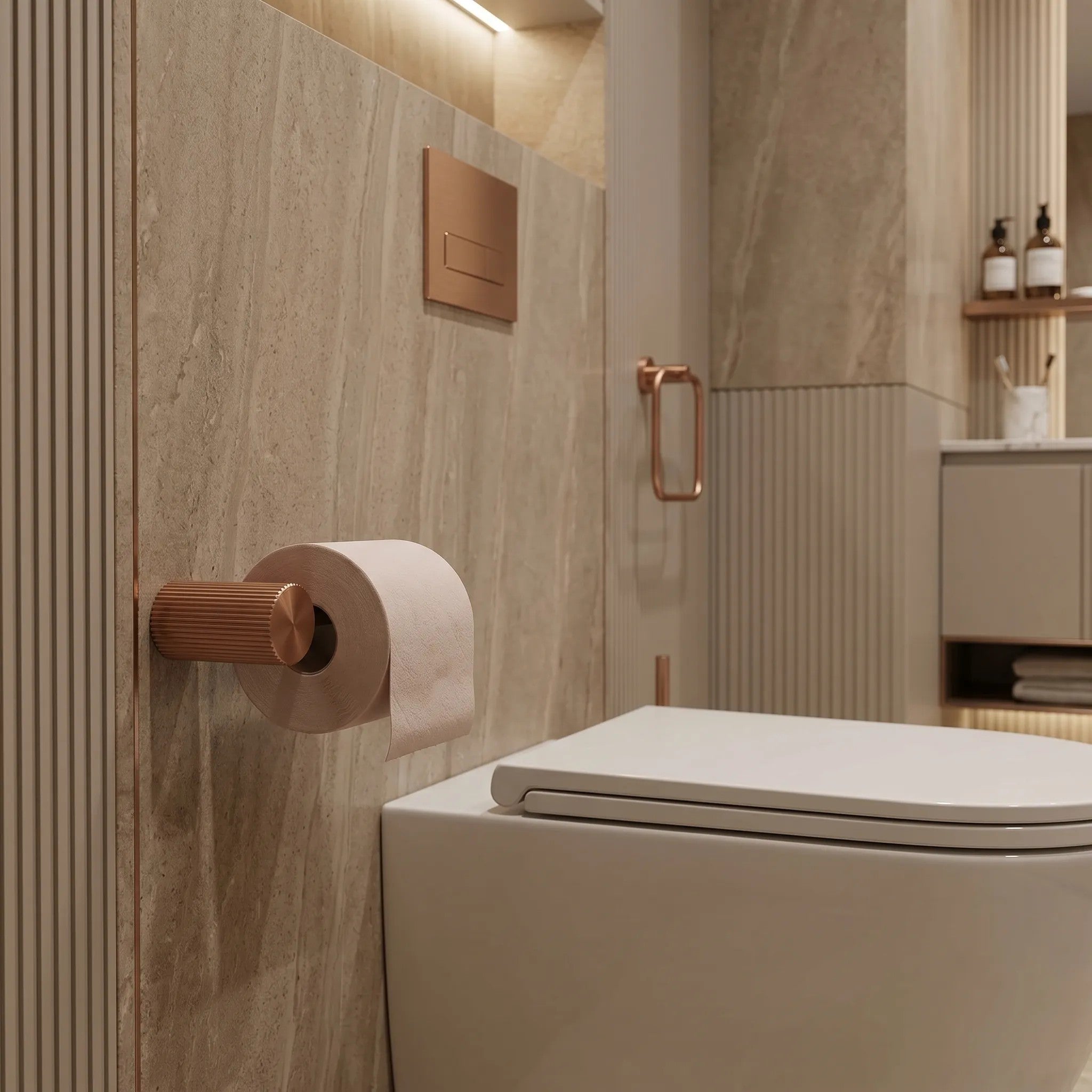 Falra Szerelhető Wc Papír Tartó 64105 SOLO Brush Copper 3