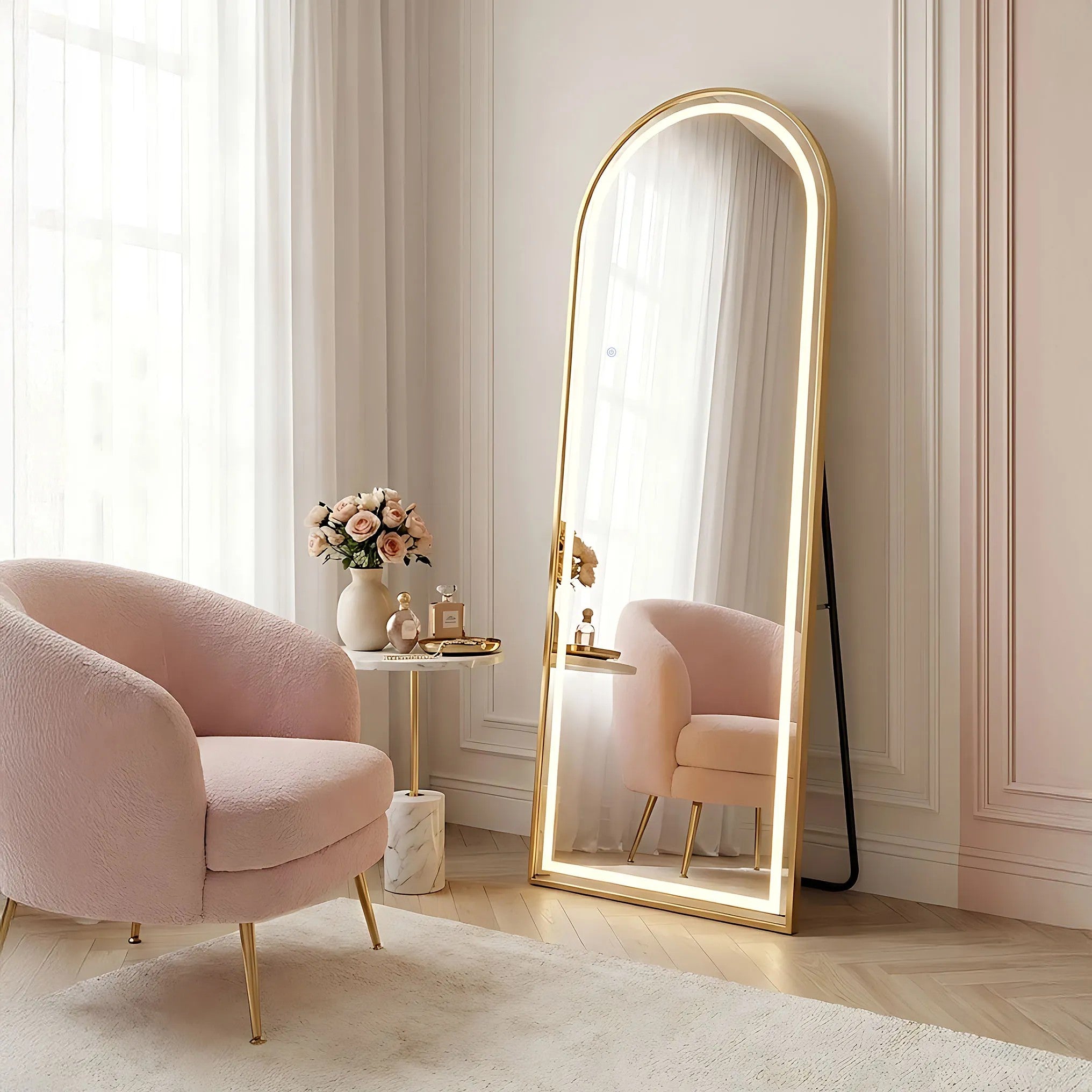 Tükör LED Orbit 60x170cm Brush Gold 3