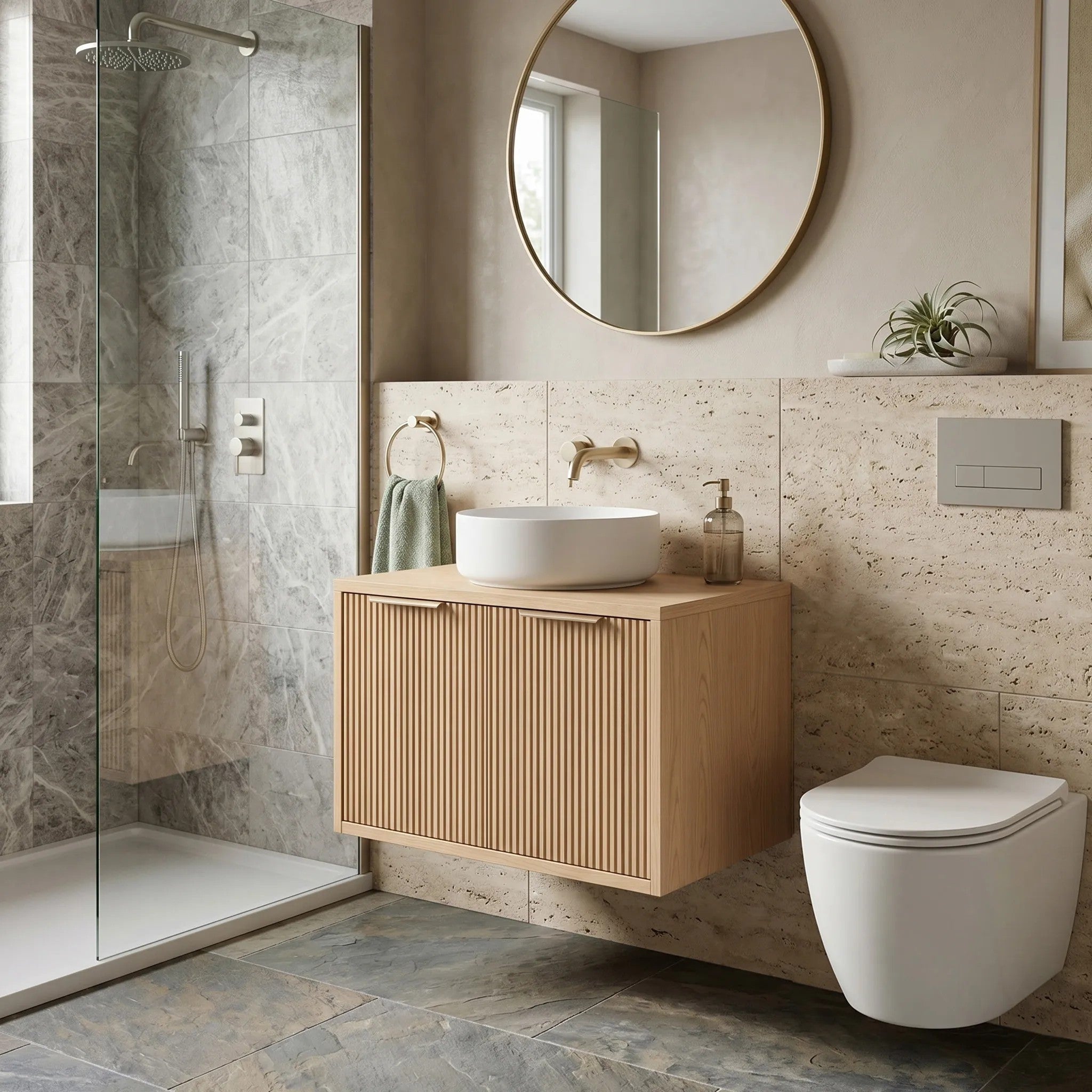 Mosdószekrény Rea Core 60cm Beige 3