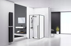 Zuhanykabin Fargo 90x90 Black Mat Fehér Savoy Zuhanytálcával 3