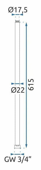 Hosszabbító Kád-zuhany Szetthez BRUSH COPPER 60cm 3