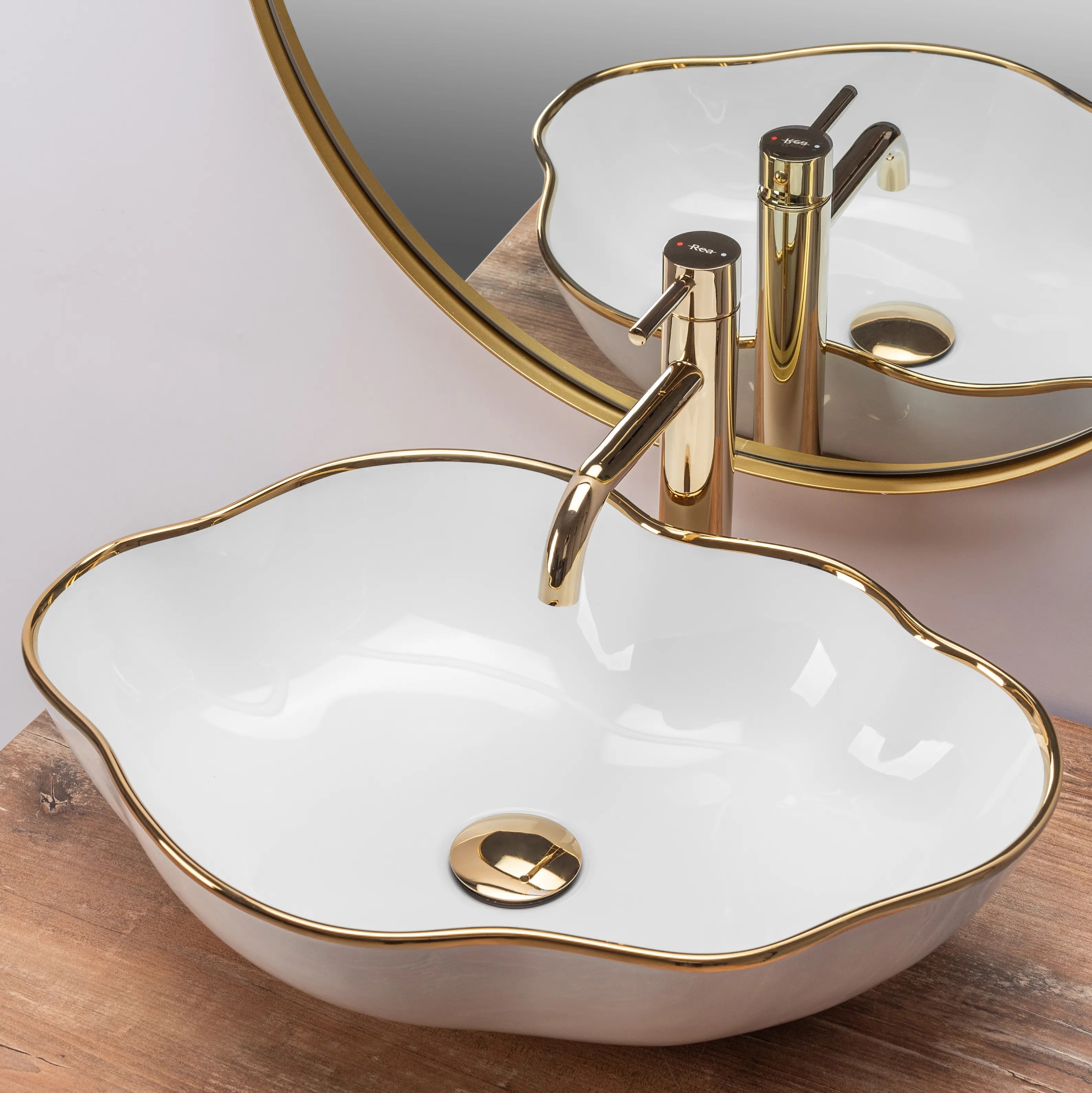Pultos Mosdó Rea Pearl Gold Edge 3