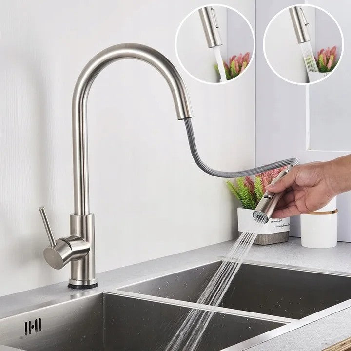 Konyhai Csaptelep Rea Fresh Nickel Brush INOX 3