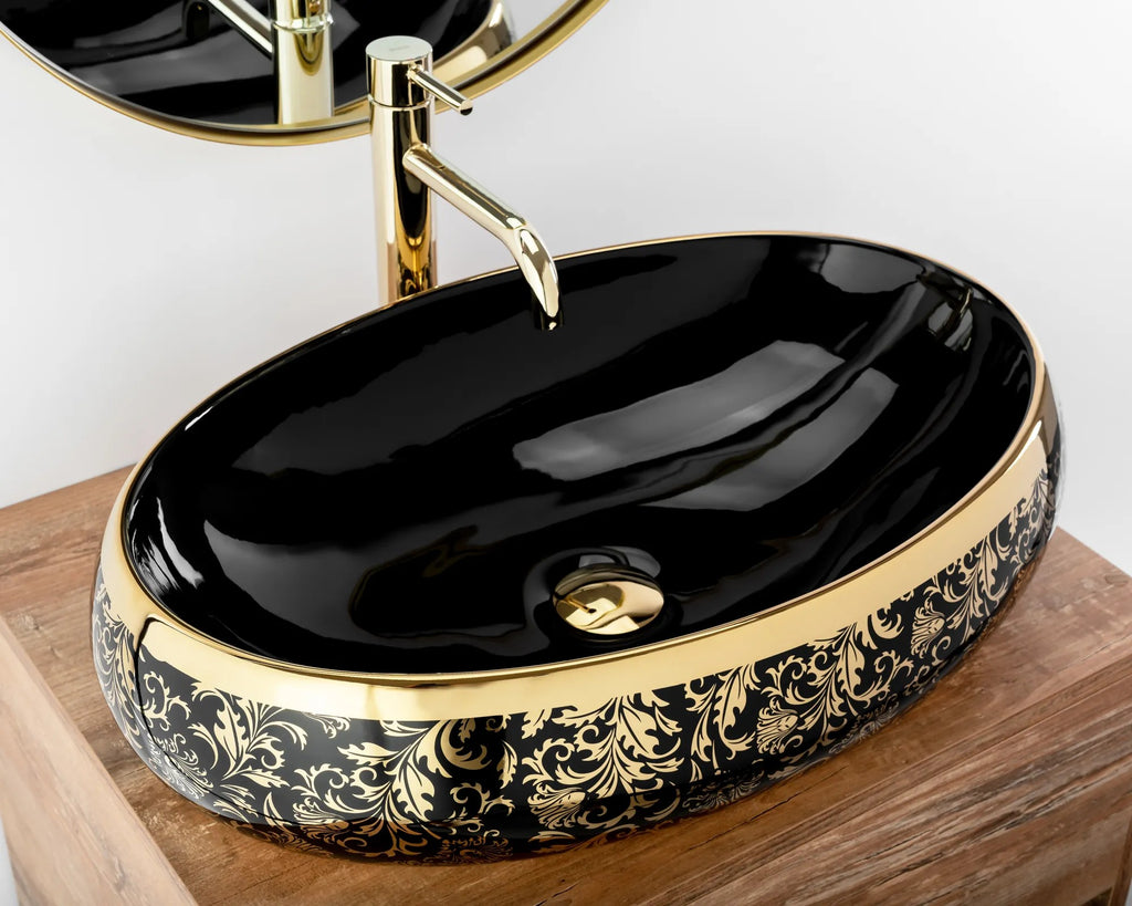 Pultos Mosdó Rea Meryl Black / Gold 3