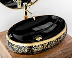 Pultos Mosdó Rea Meryl Black / Gold 3