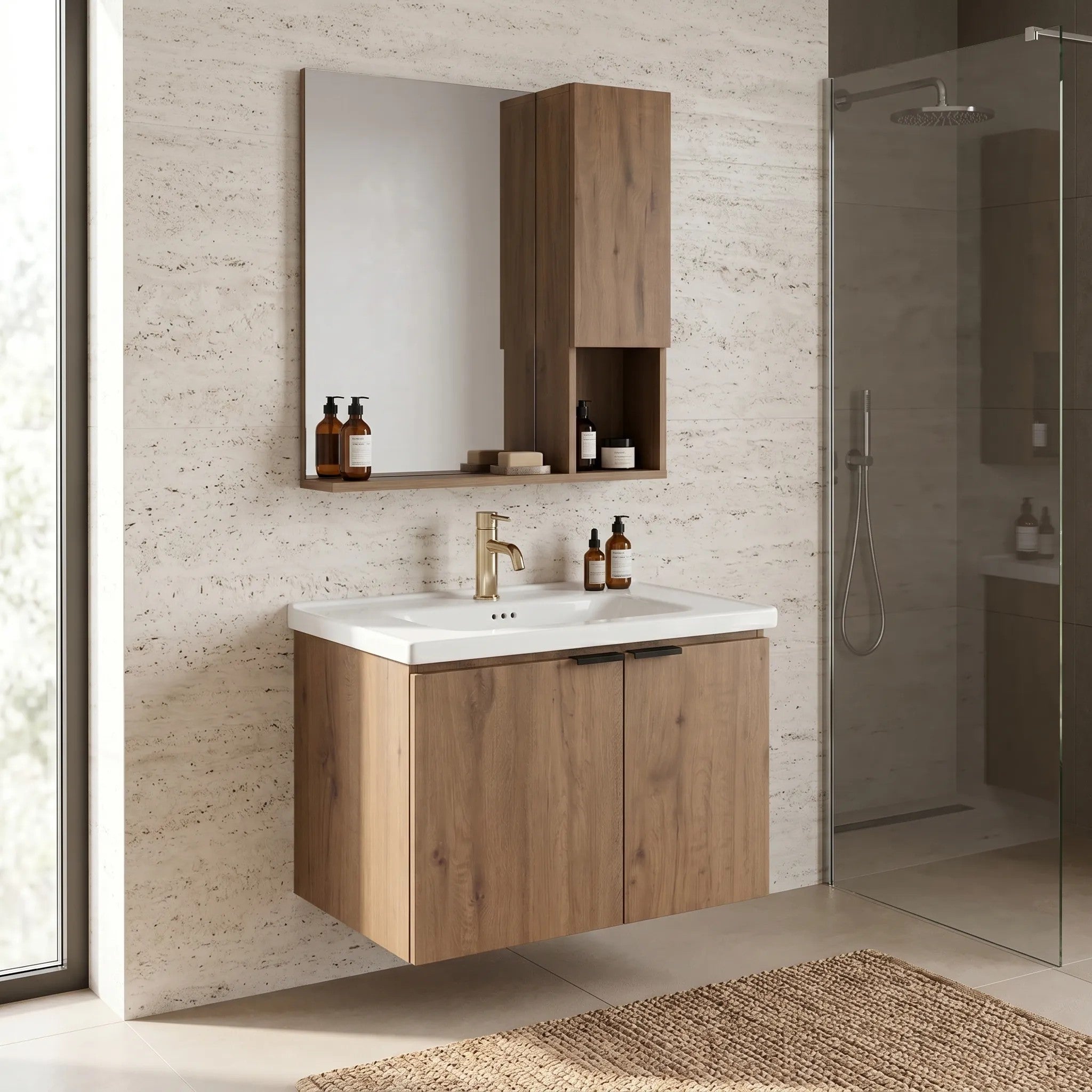 Fürdőszobabútor Szett Mosdókagylóval DB06-60 60cm 3