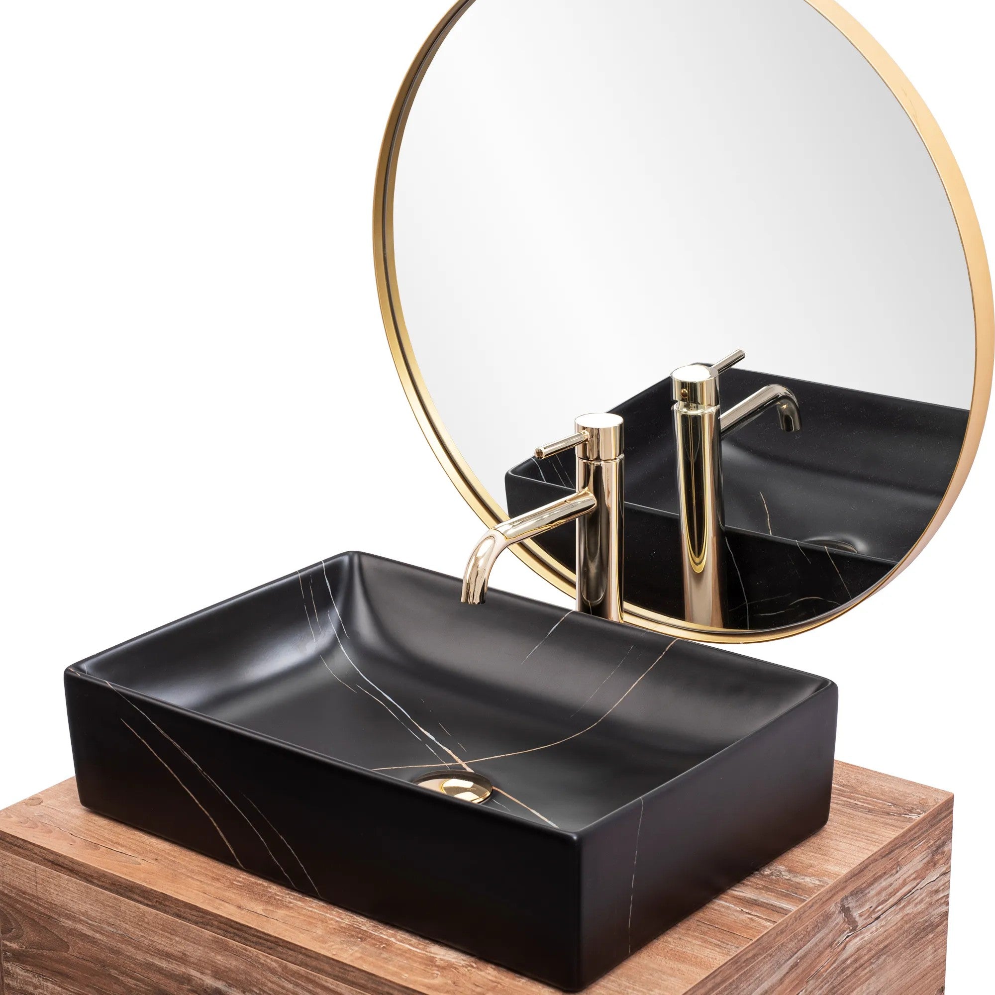 Pultos Mosdó REA Inga Black Marble Mat 3