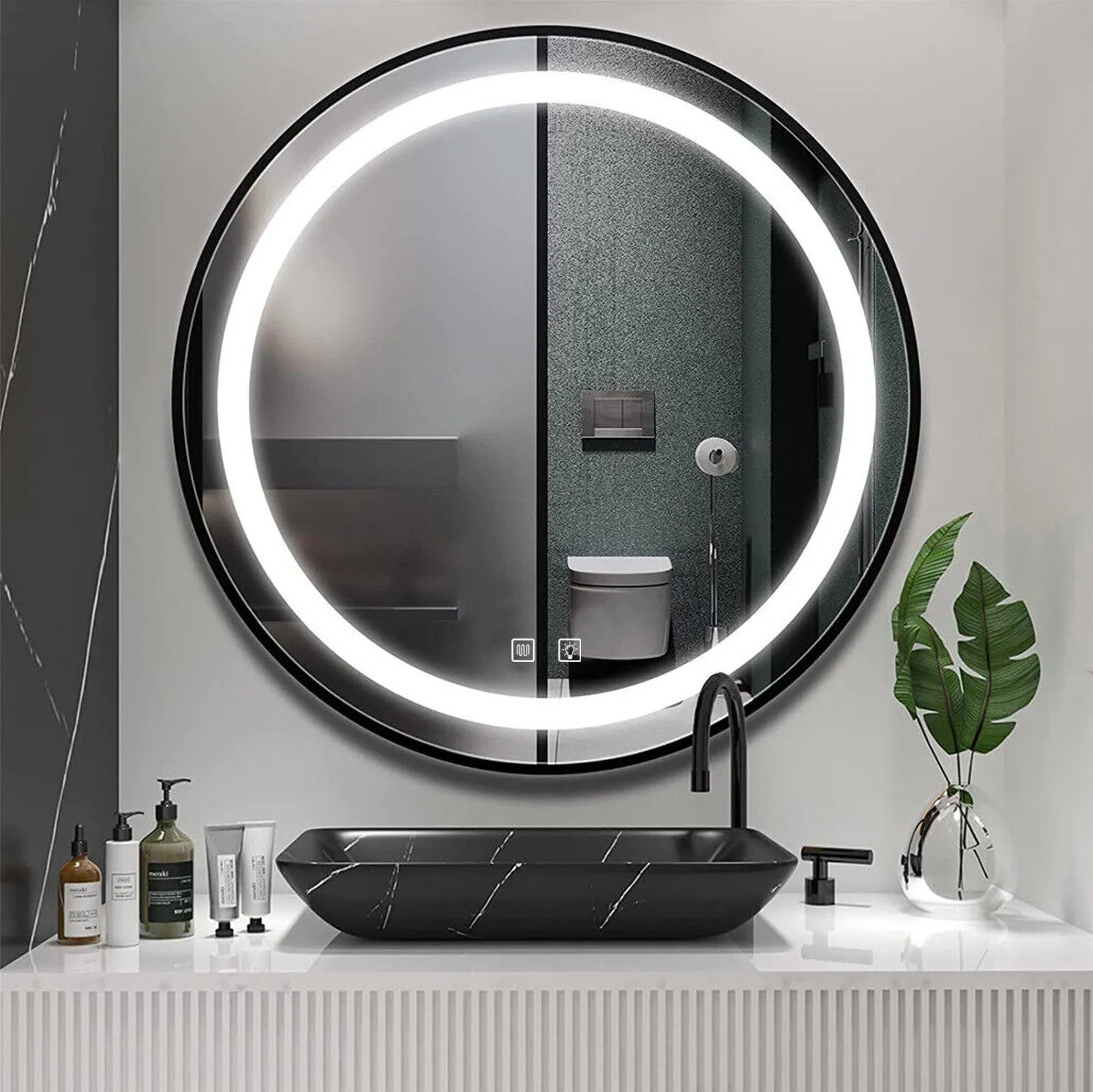 LED Tükör 50cm MMJ Black 3