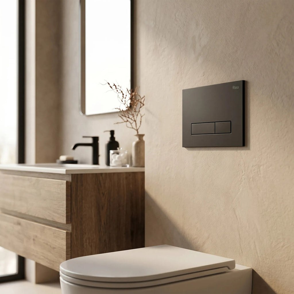 Beépíthető WC Tartókeret Szett Slim 024N HD Black Nyomólappal 3