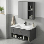 Fürdőszobabútor Szett Mosdóval River 60cm Grey 3