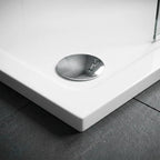 Zuhanytálca Rea Belmond White 90x90 Szálcsiszolt Réz Fedél 3