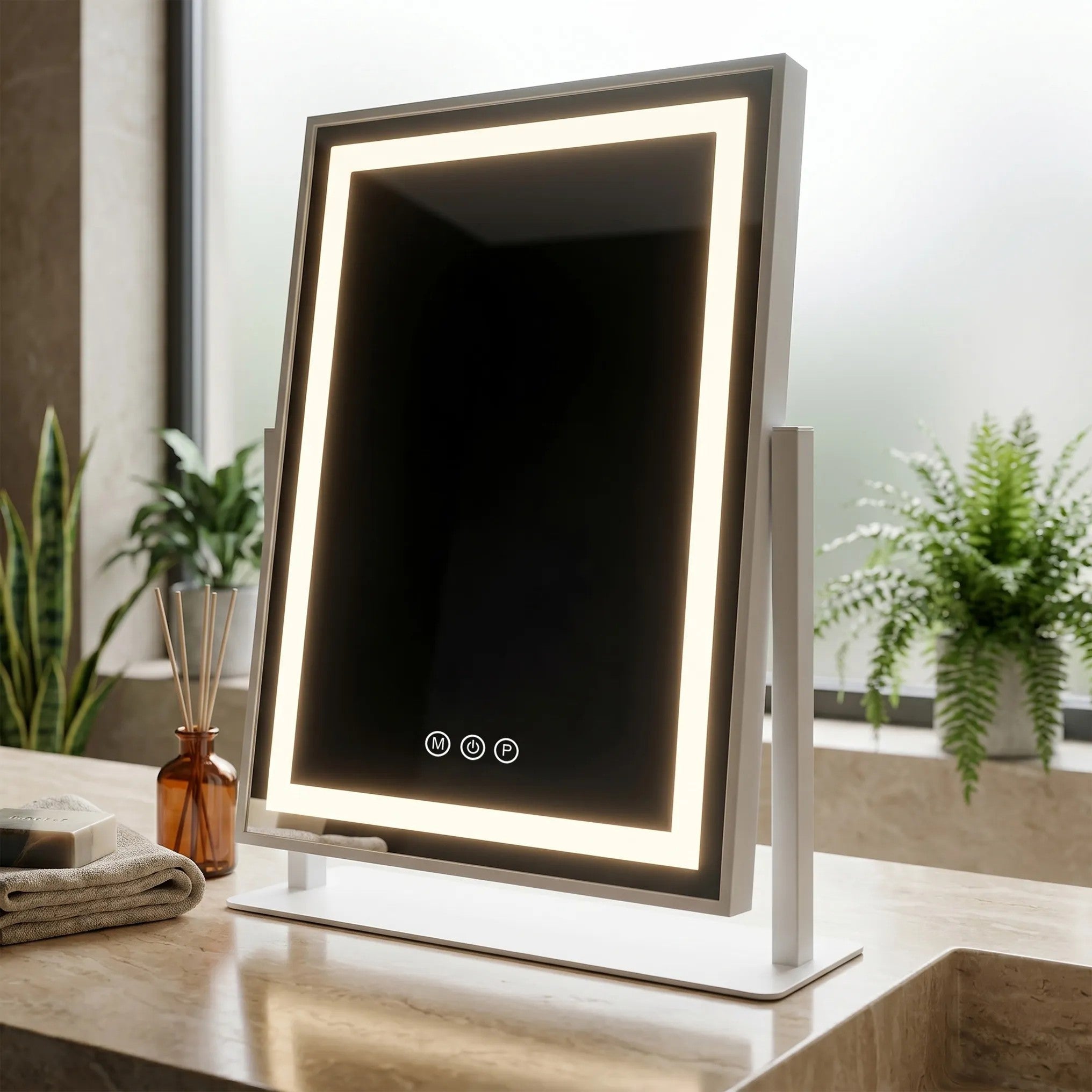 LED Tükör LUMI White 30x40cm 3
