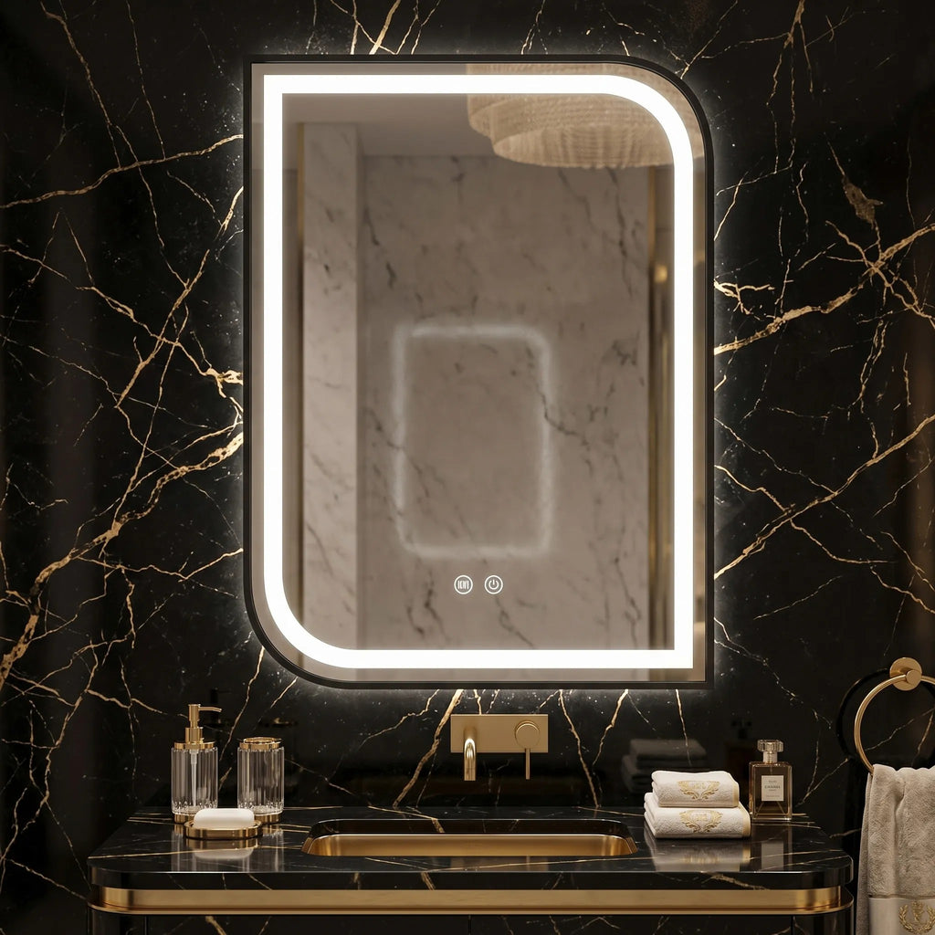 LED Tükör ZONE 80X60 BLACK 3