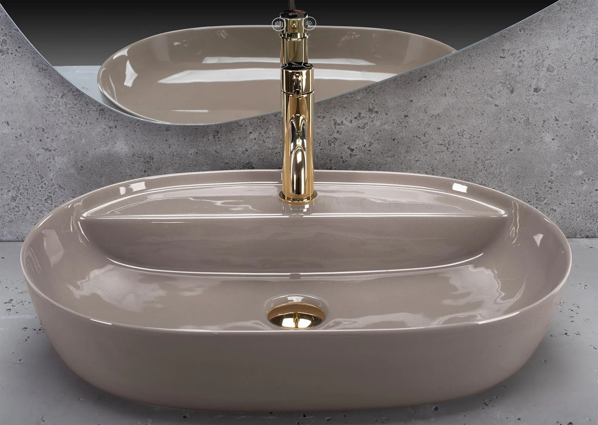 Pultos Mosdó REA Aura 61 Beige Shiny 3