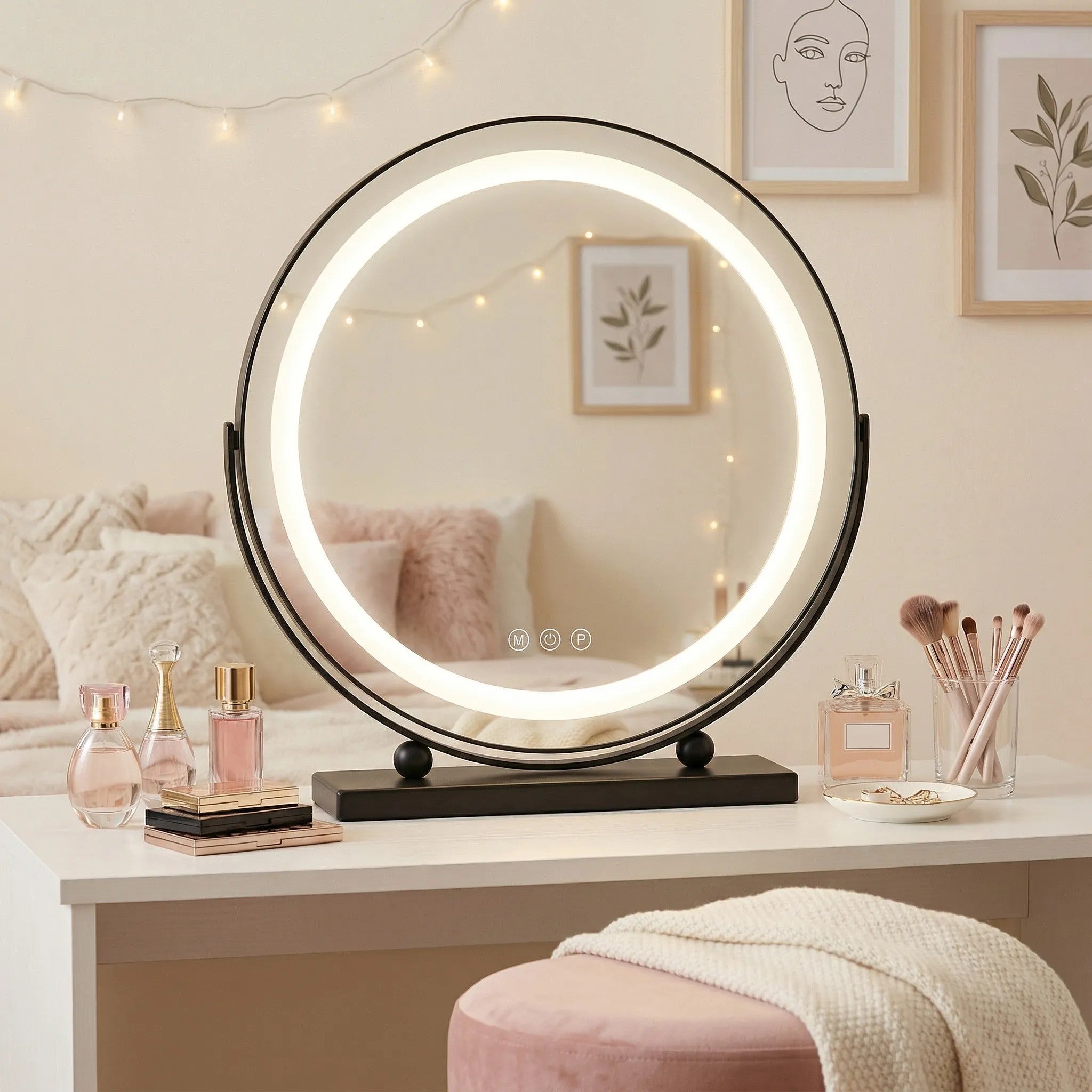 LED Tükör MAKE-UP Black 40 Cm 3