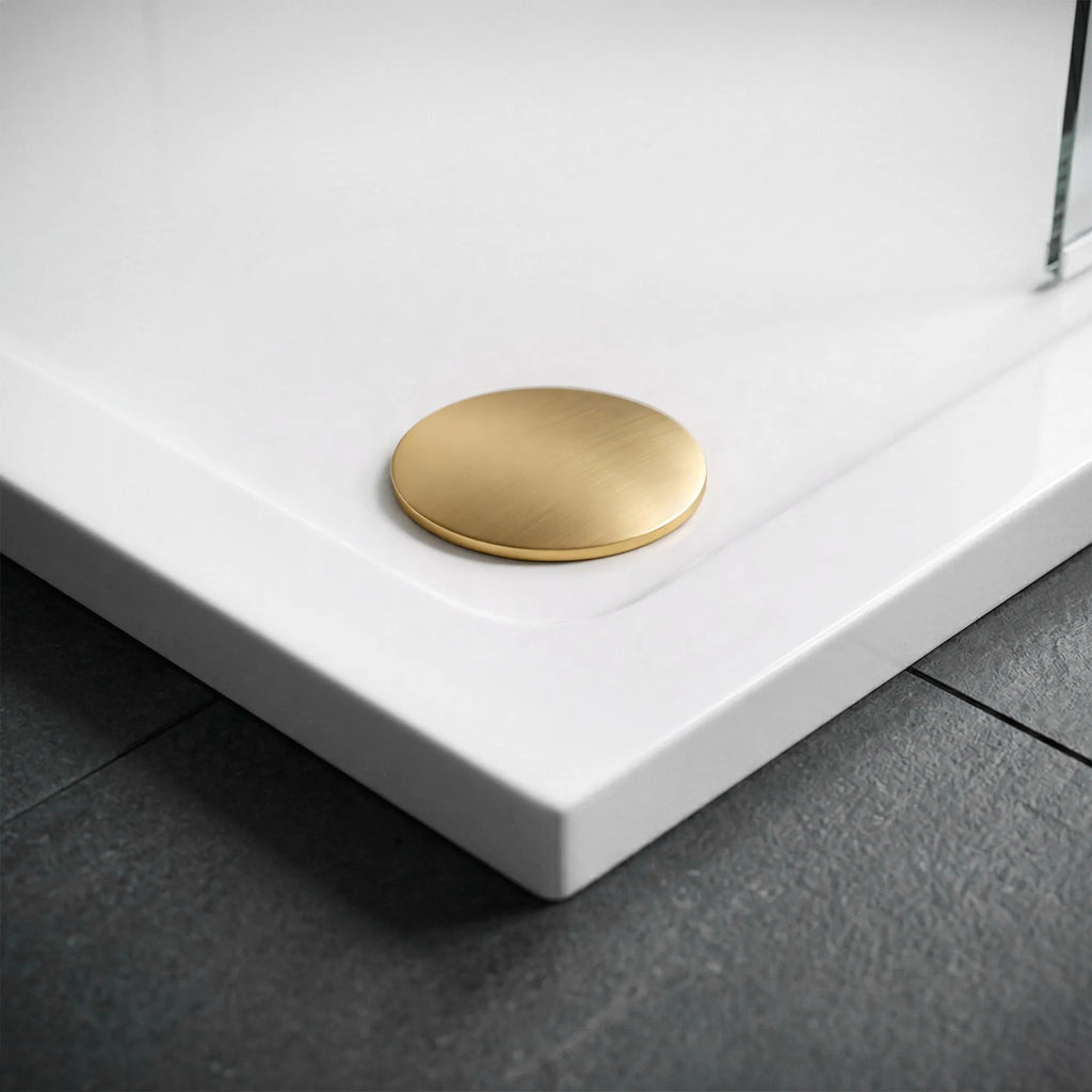 Zuhanytálca Rea Belmond White 90x90 Brush Gold 3