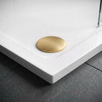 Zuhanytálca Rea Belmond White 80x80 Brush Gold 3