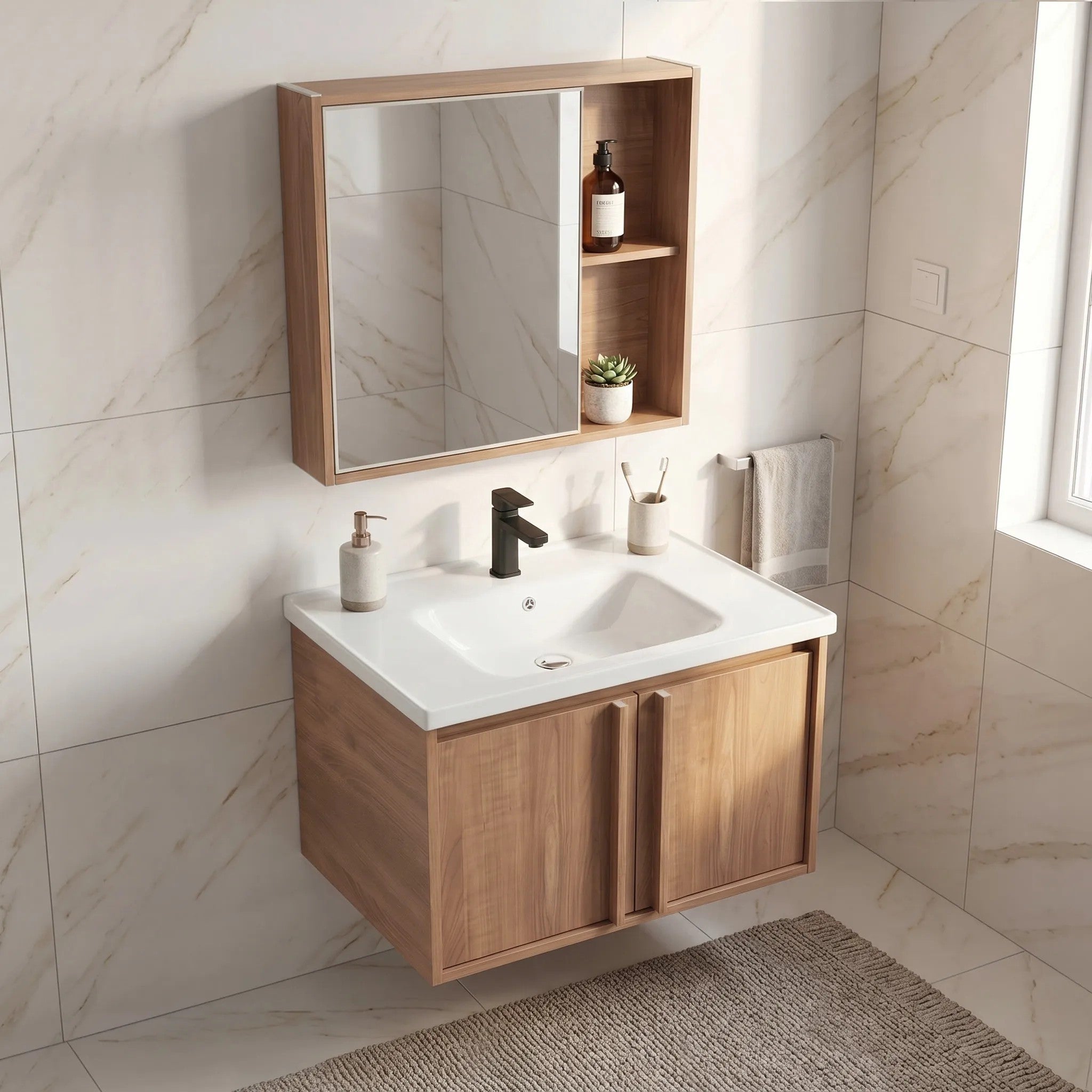 Fürdőszobabútor Szett Mosdóval Gama T25023 HHL 60CM 3
