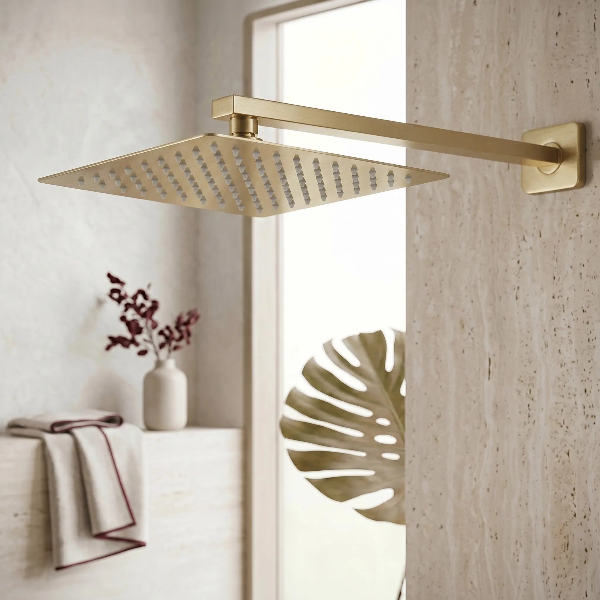 Zuhanykar Négyzet Alakú REA JS-9022BG 40cm Brush Gold 3