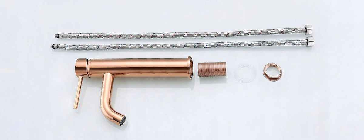 Rea Lungo Rose Gold Magasított Fürdőszobai Mosdó Csaptelep 5