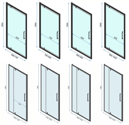 Sarok Zuhanykabin Rea Rapid Swing 90x90 17
