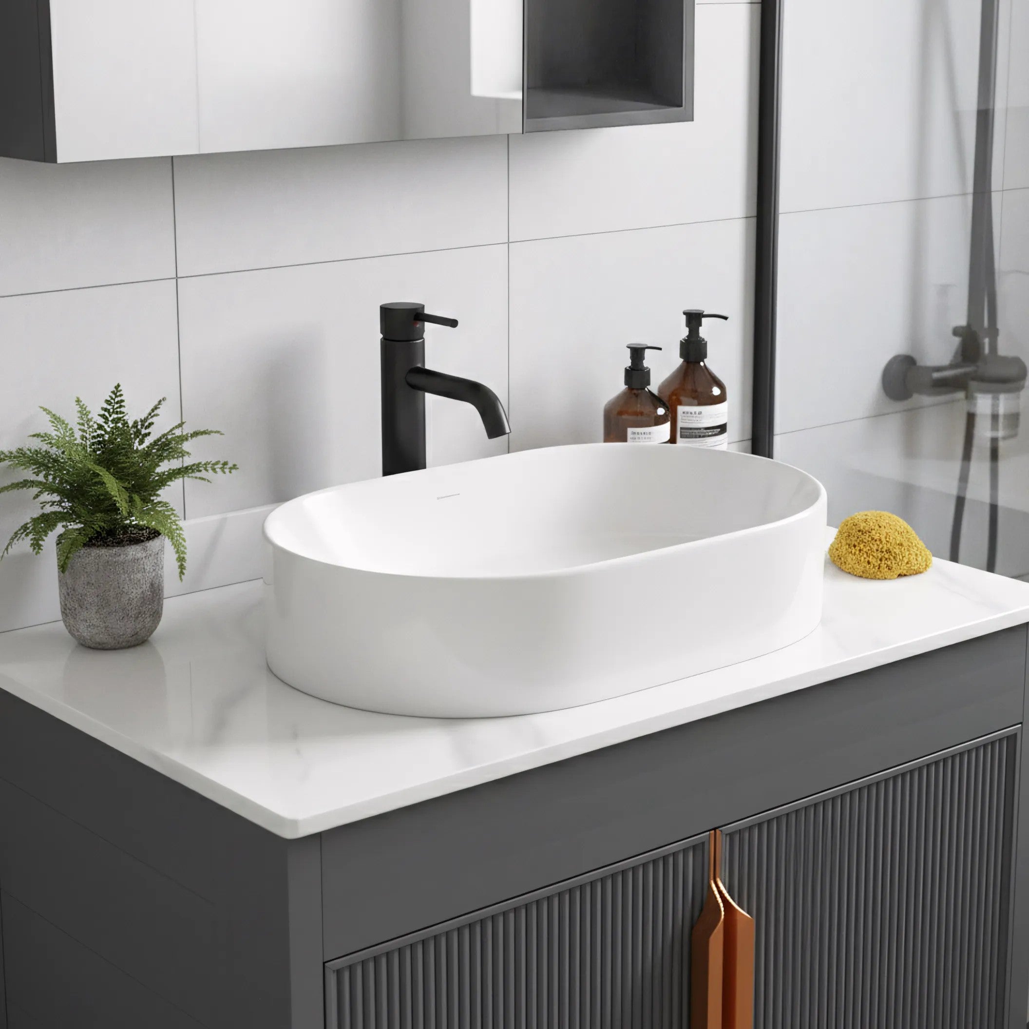 Fürdőszobabútor Szett Pulttal Modo 60cm Grey 4
