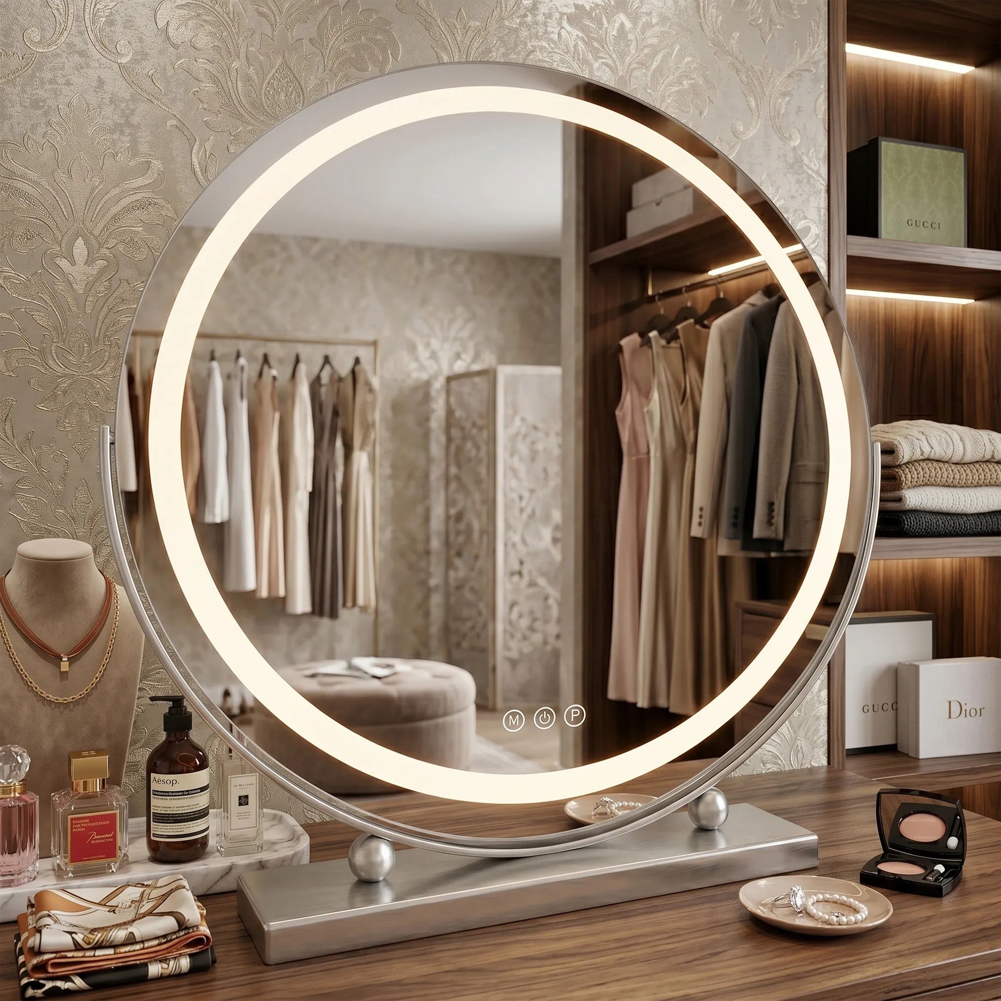 LED Tükör MAKE-UP Chrome 50 Cm 4