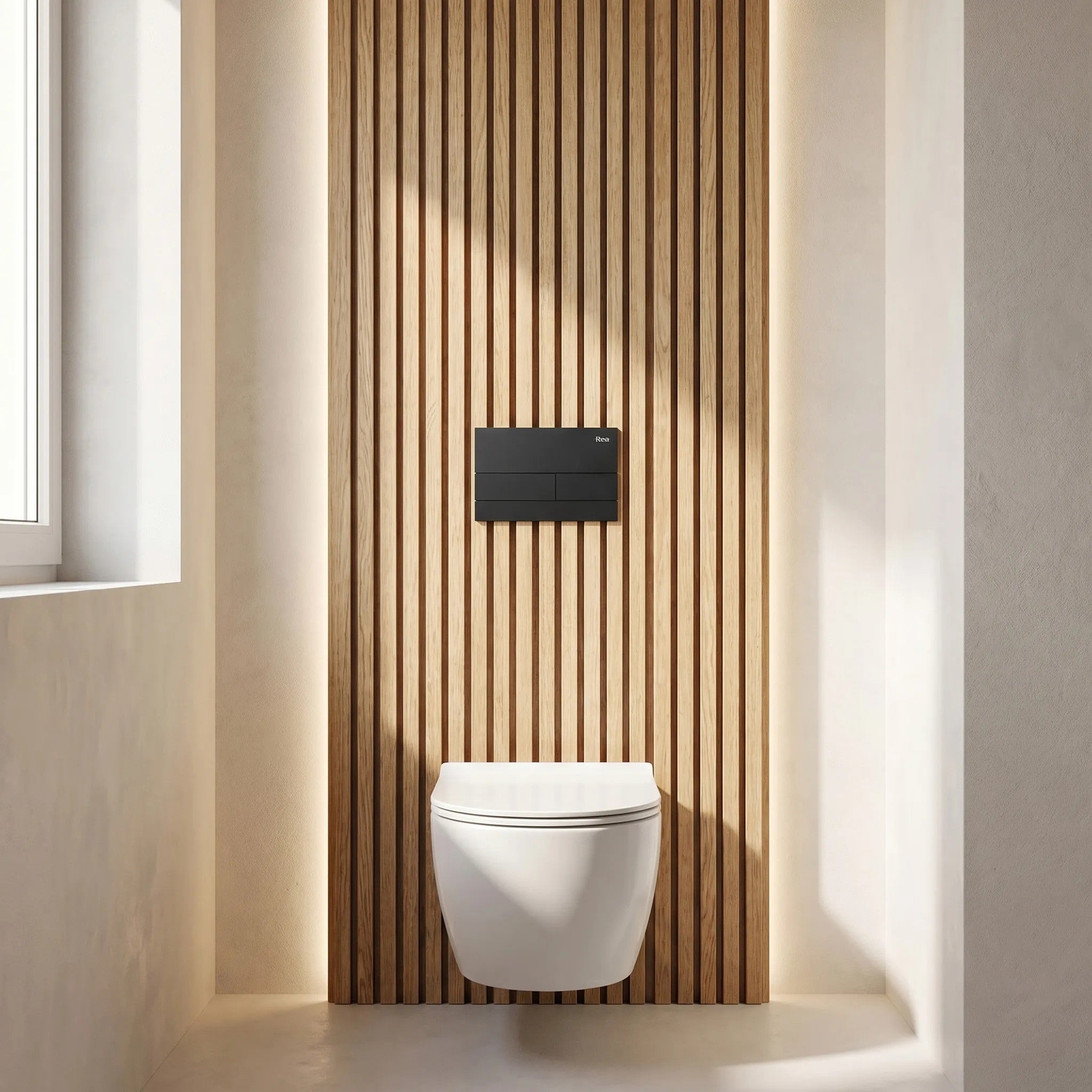 Beépíthető WC Tartókeret Szett Slim 024N T Black Matt Nyomólappal 4