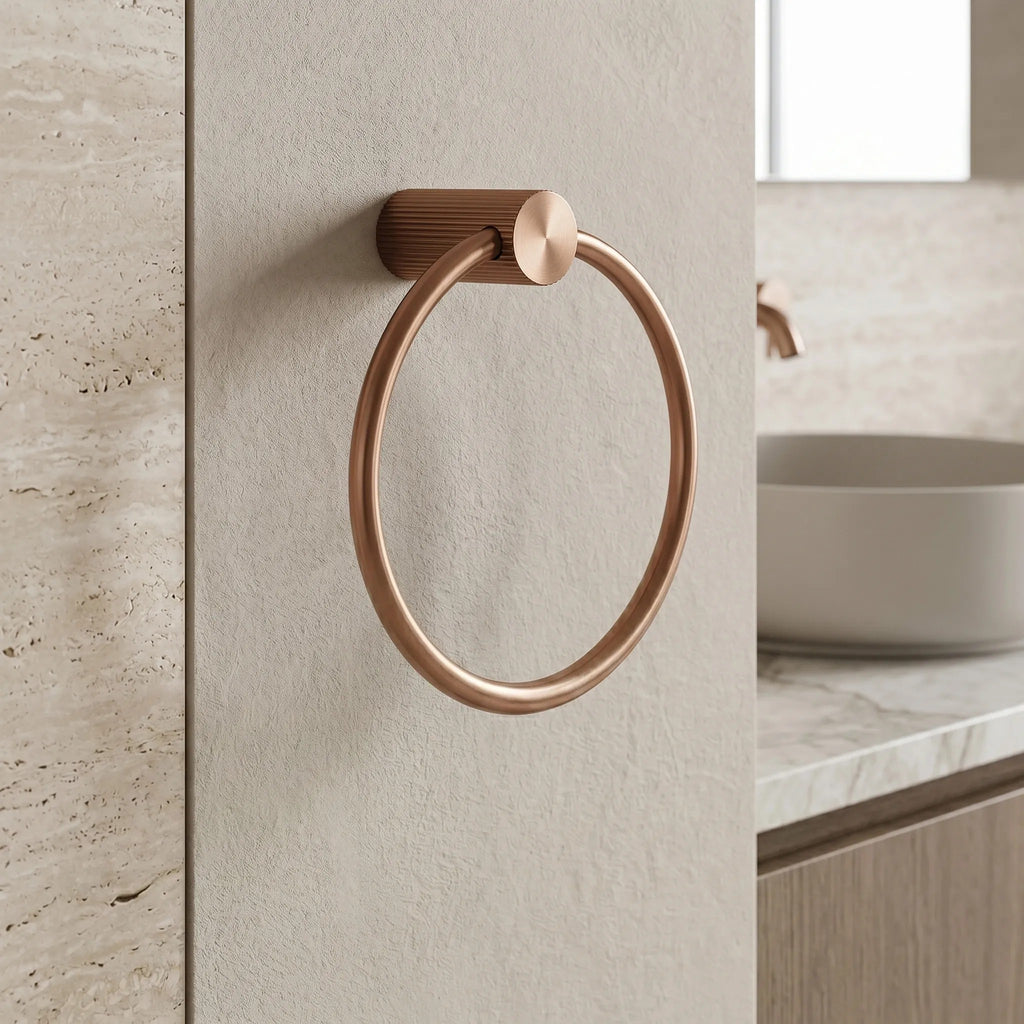 Fürdőszobai Akasztó Ring 64106 SOLO Brush Copper 4