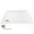 Zuhanytálca Rea Belmond White 80x80 Brush Gold 4