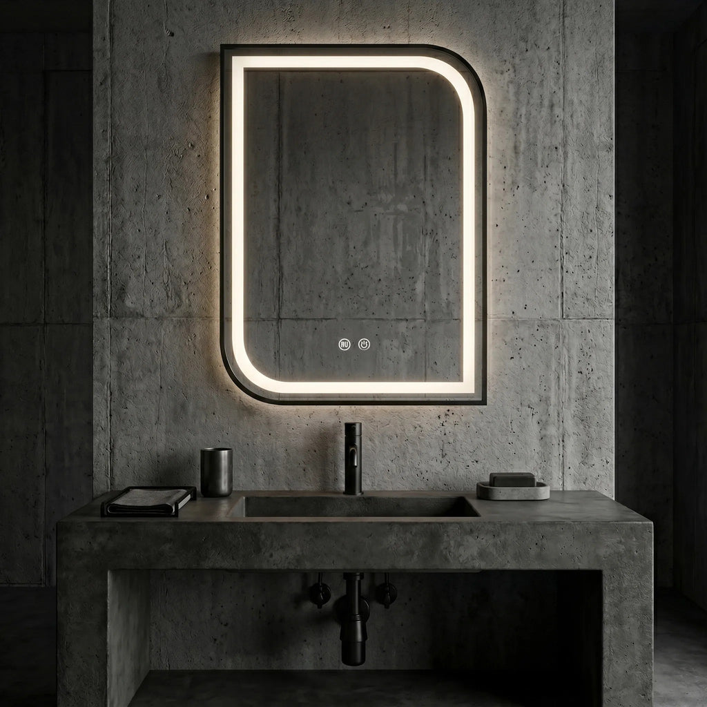 LED Tükör ZONE 80X60 BLACK 4