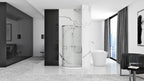 Zuhanykabin REA Look Chrome 80x80 Fehér Look Zuhanytálcával 4