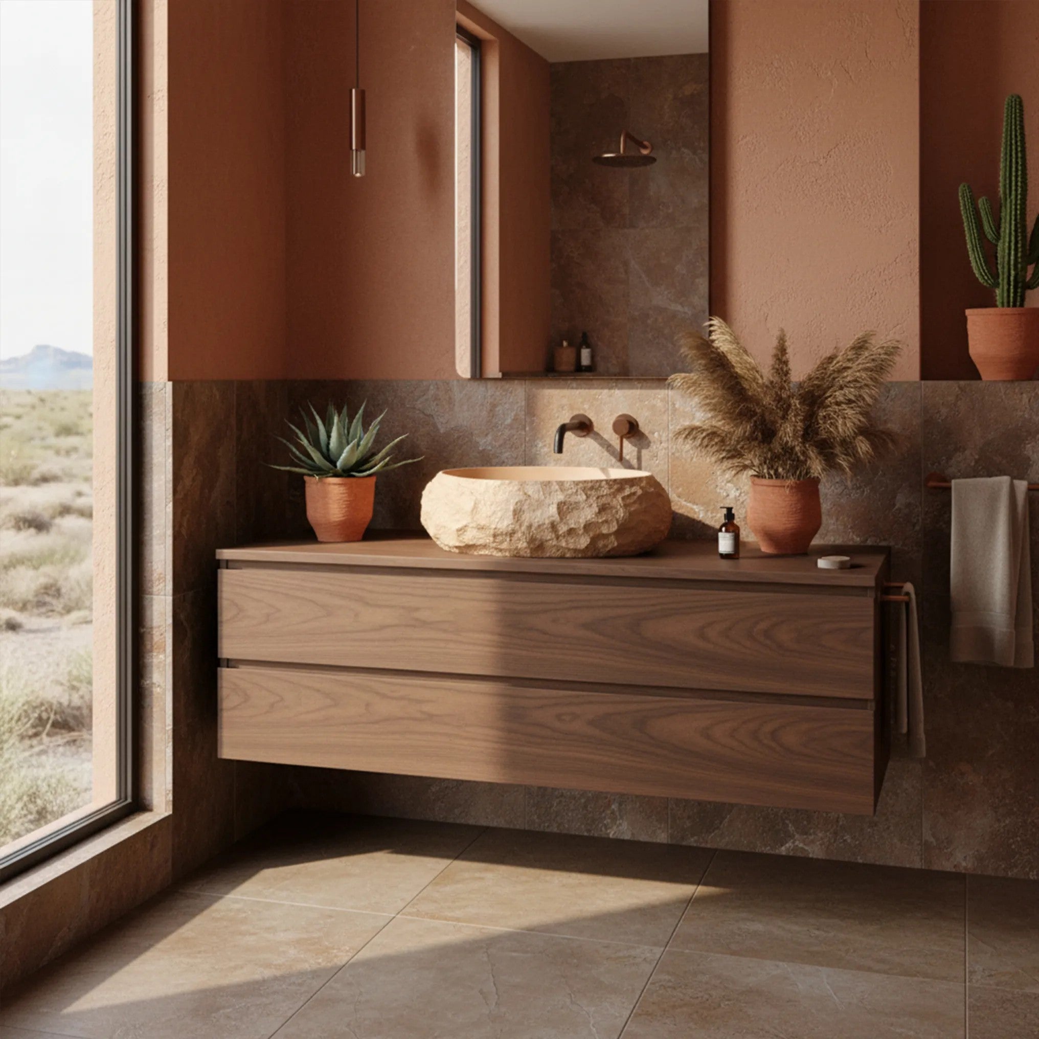 Pultos Mosdókagyló Mika Light Terracotta 4