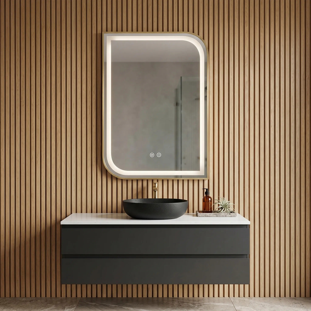 LED Tükör ZONE 70X50 BRUSH GOLD 4