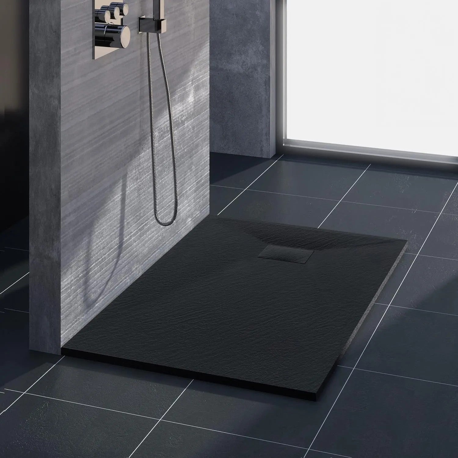 Zuhanytálca Magnum Black 120x80 4