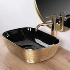 Pultos Mosdókagyló Rea Belinda BLACK BRUSH GOLD 4