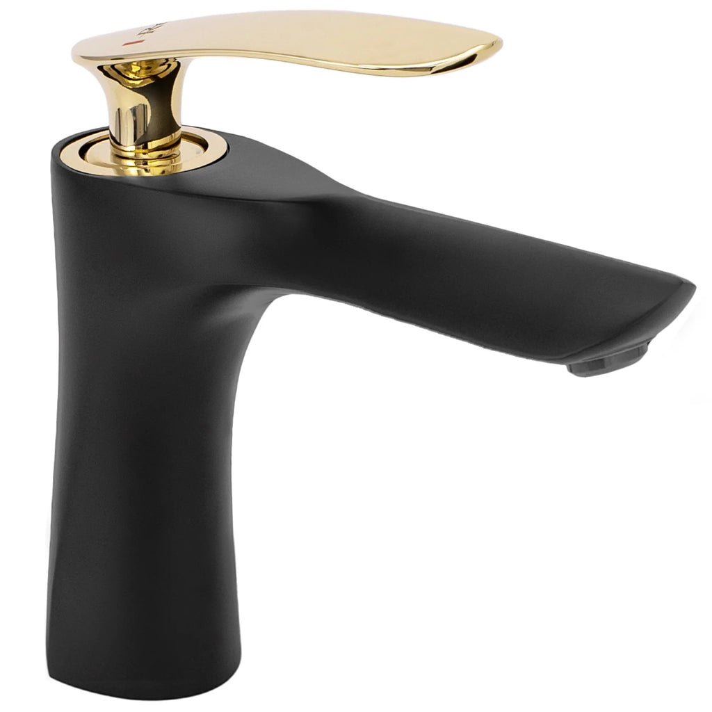Fürdőszobai Csaptelep Rea Orbit Low Black Gold 4