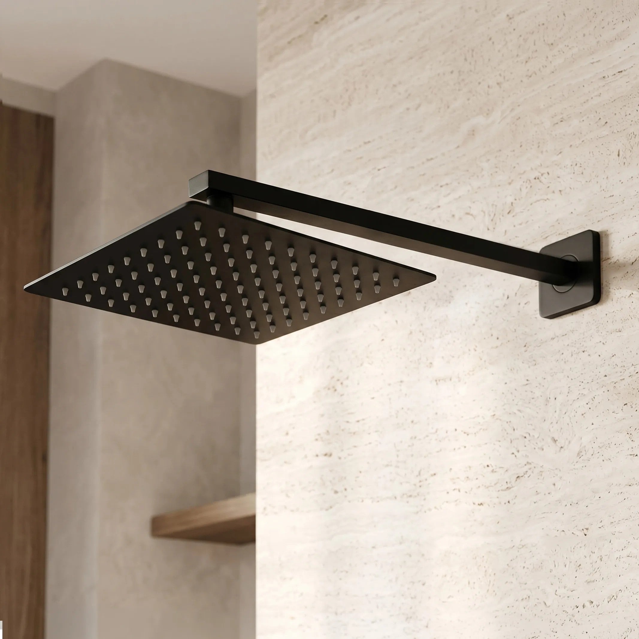 Zuhanykar Négyzet Alakú REA JS-9022B 40cm Black 4