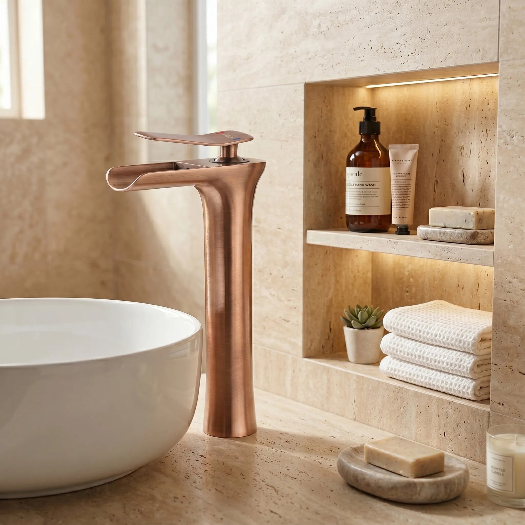 Fürdőszobai Csaptelep Rea Laguna Brush Copper High 4