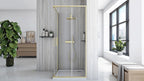 Zuhanykabin Rea City 80x80 Gold Brush Fehér Savoy Zuhanytálcával 4