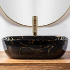 Pultos Mosdó Rea Belinda Black Marble Shiny 4