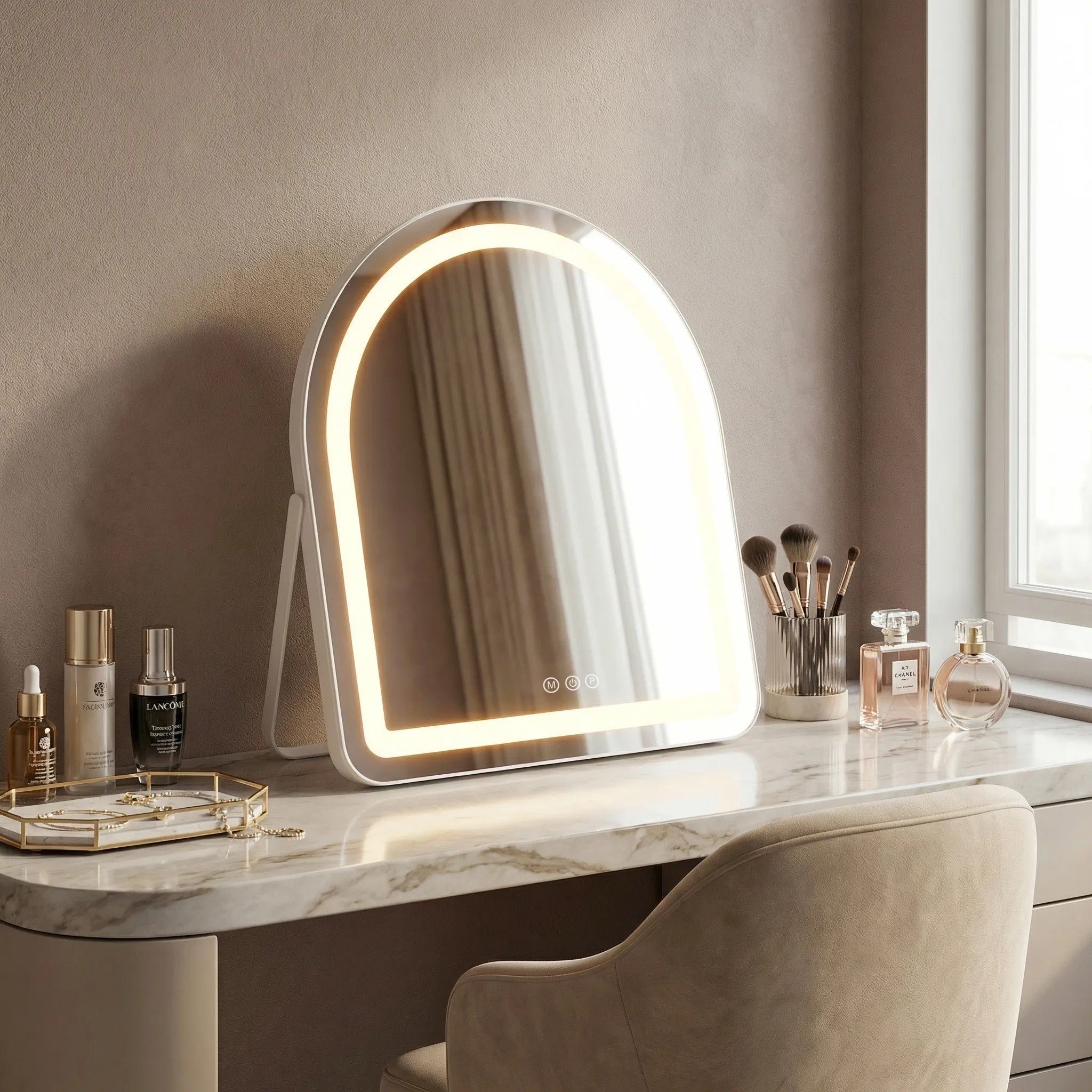 LED Tükör GLAM White 40x45cm 4