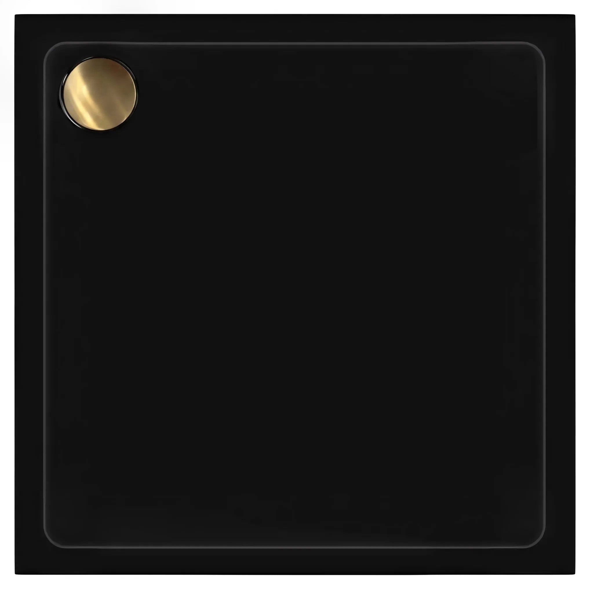 Akril Zuhanytálca Rea Savoy Black 80x80 Szálcsiszolt Réz Fedél 4