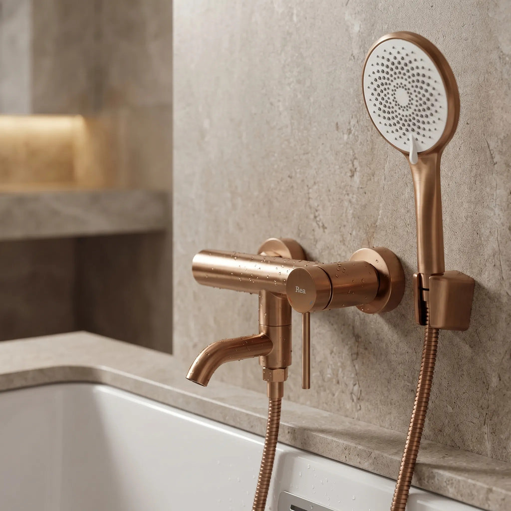 Kádtöltő Csaptelep Rea Clif Brushed Copper 4