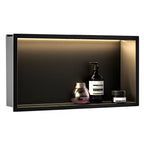 Süllyesztett Fürdőszobai Polc LED 30x60 Black 4